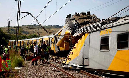 Accidente de un tren en Sudáfrica